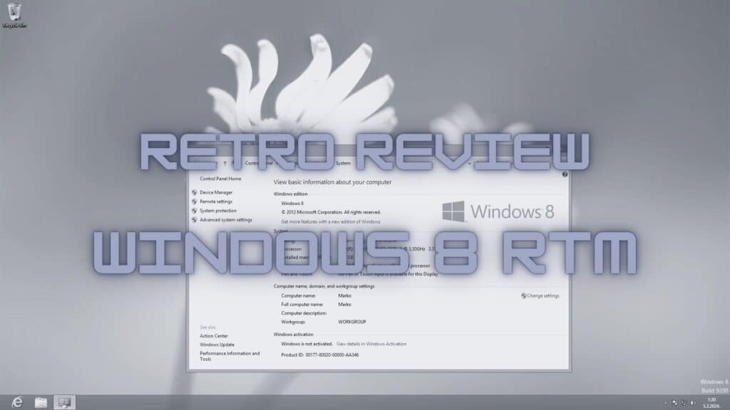 Windows 8 Retro Review on RTM Release