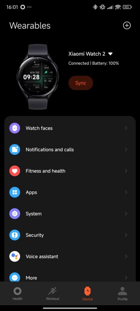 Mi Fitness application used to Sync Xiaomi Watch 2 with phone