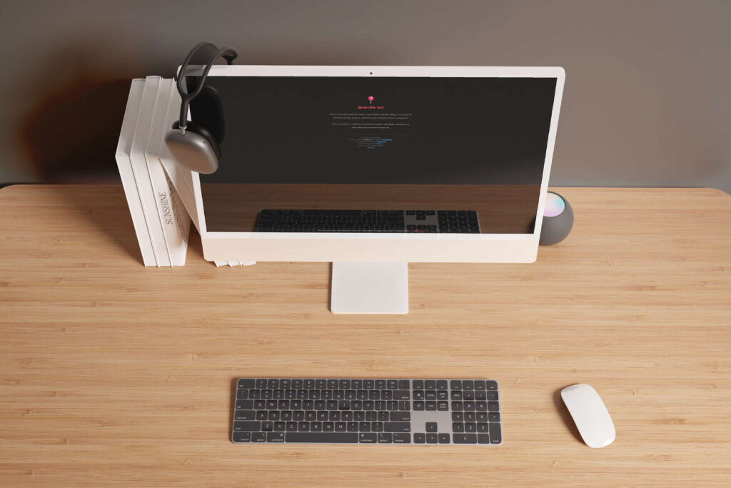 "Dje.ba" site Mockup on iMac for showcase